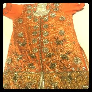 Indian Party Dress Orange